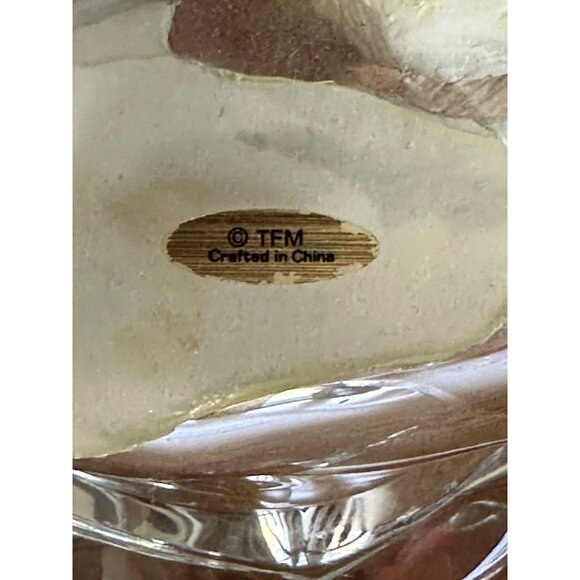 HTF Franklin Mint Resin Polar Bear on Crystal Ice Glass Base Sculpture Animal - Picture 4 of 11